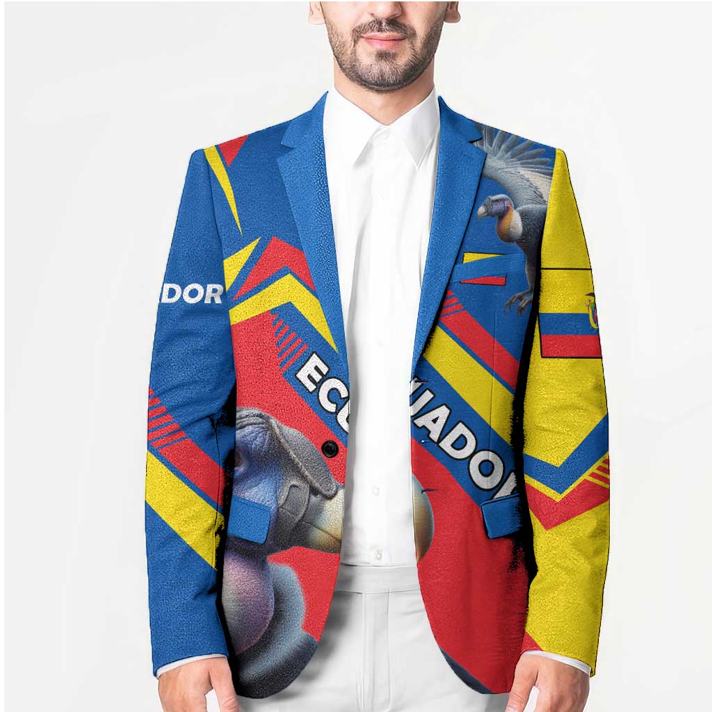 Ecuador Blazer with Andean Condor and Chevron Stripe Design - Wonder Print Shop