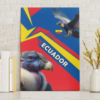 Ecuador Canvas Wall Art with Andean Condor and Chevron Stripe Design - Wonder Print Shop
