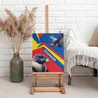 Ecuador Canvas Wall Art with Andean Condor and Chevron Stripe Design - Wonder Print Shop