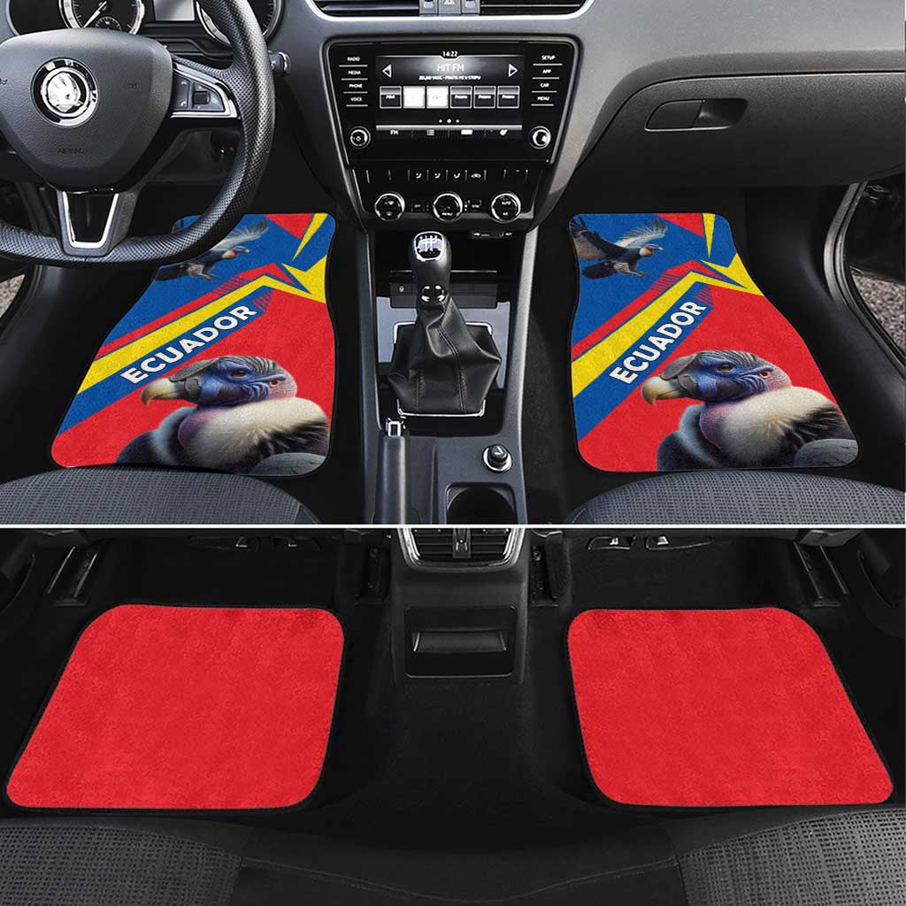 Ecuador Car Mats with Andean Condor and Chevron Stripe Design - Wonder Print Shop