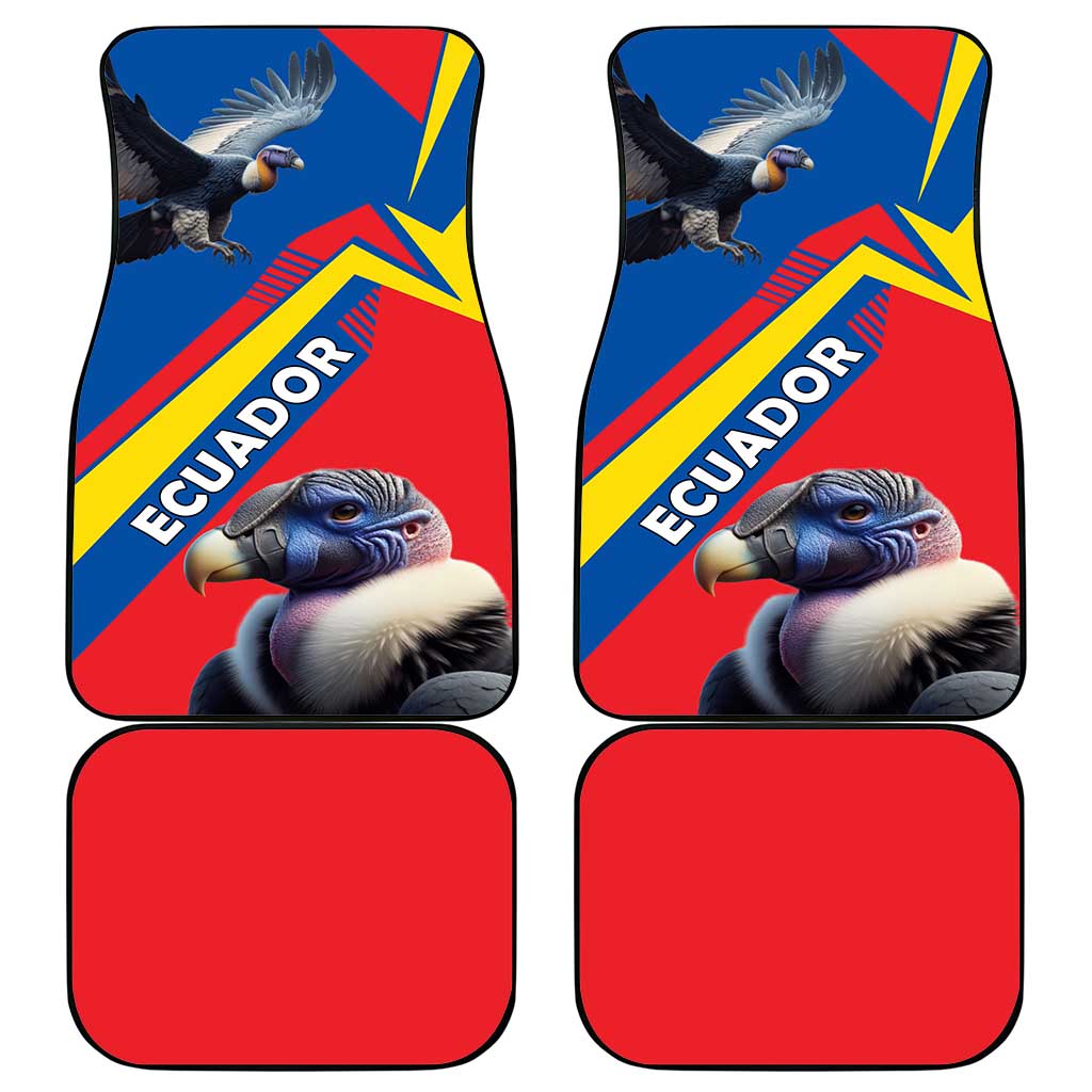 Ecuador Car Mats with Andean Condor and Chevron Stripe Design - Wonder Print Shop