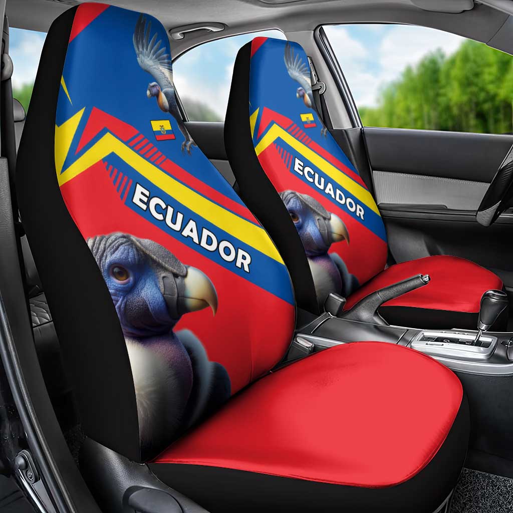 Ecuador Car Seat Cover with Andean Condor and Chevron Stripe Design - Wonder Print Shop