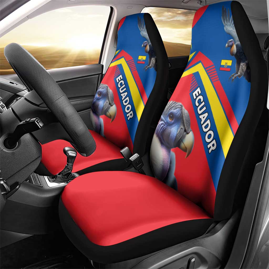Ecuador Car Seat Cover with Andean Condor and Chevron Stripe Design - Wonder Print Shop