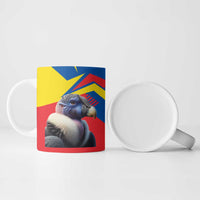 Ecuador Ceramic Mug with Andean Condor and Chevron Stripe Design - Wonder Print Shop