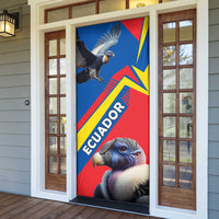Ecuador Door Cover with Andean Condor and Chevron Stripe Design - Wonder Print Shop