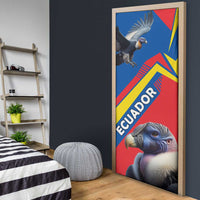 Ecuador Door Cover with Andean Condor and Chevron Stripe Design - Wonder Print Shop