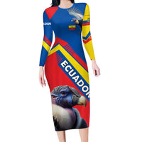 Ecuador Family Matching Long Sleeve Bodycon Dress and Hawaiian Shirt with Andean Condor and Chevron Stripe Design - Wonder Print Shop