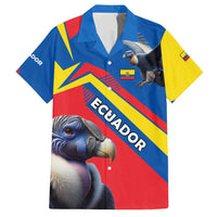 Ecuador Family Matching Off Shoulder Short Dress and Hawaiian Shirt with Andean Condor and Chevron Stripe Design - Wonder Print Shop