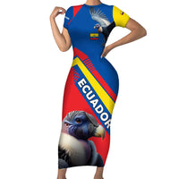 Ecuador Family Matching Short Sleeve Bodycon Dress and Hawaiian Shirt with Andean Condor and Chevron Stripe Design - Wonder Print Shop