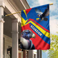 Ecuador Garden Flag with Andean Condor and Chevron Stripe Design - Wonder Print Shop