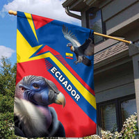 Ecuador Garden Flag with Andean Condor and Chevron Stripe Design - Wonder Print Shop