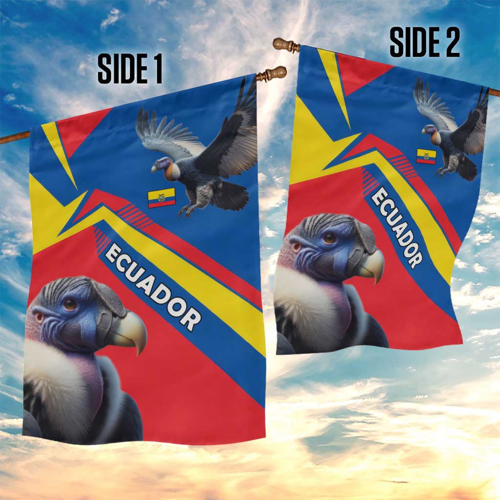 Ecuador Garden Flag with Andean Condor and Chevron Stripe Design - Wonder Print Shop