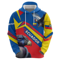 Ecuador Hoodie with Andean Condor and Chevron Stripe Design - Wonder Print Shop