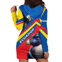 Ecuador Hoodie Dress with Andean Condor and Chevron Stripe Design - Wonder Print Shop