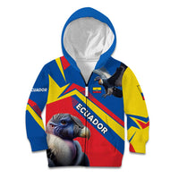 Ecuador Kid Hoodie with Andean Condor and Chevron Stripe Design - Wonder Print Shop
