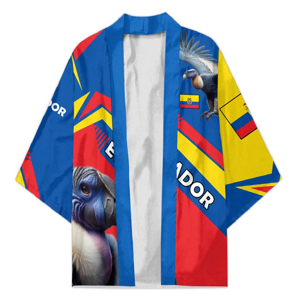 Ecuador Kimono with Andean Condor and Chevron Stripe Design - Wonder Print Shop