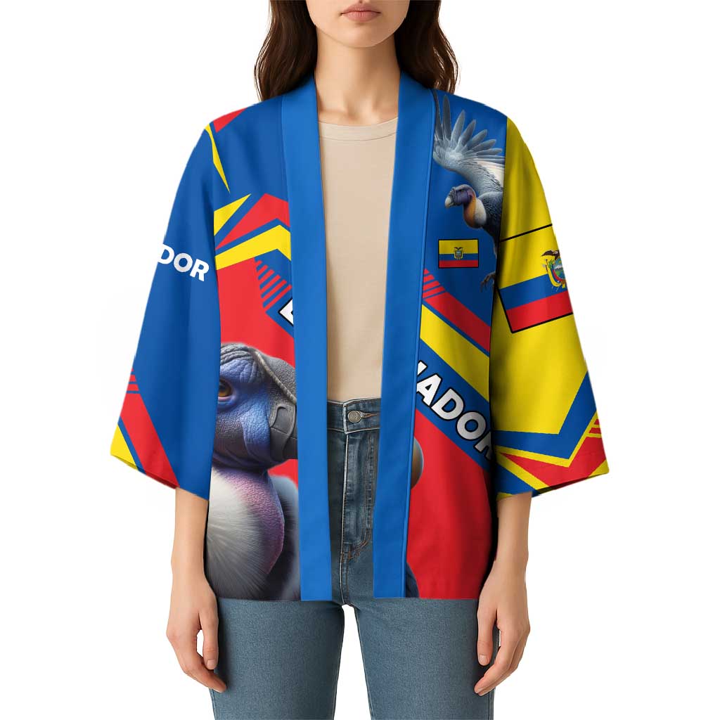 Ecuador Kimono with Andean Condor and Chevron Stripe Design - Wonder Print Shop