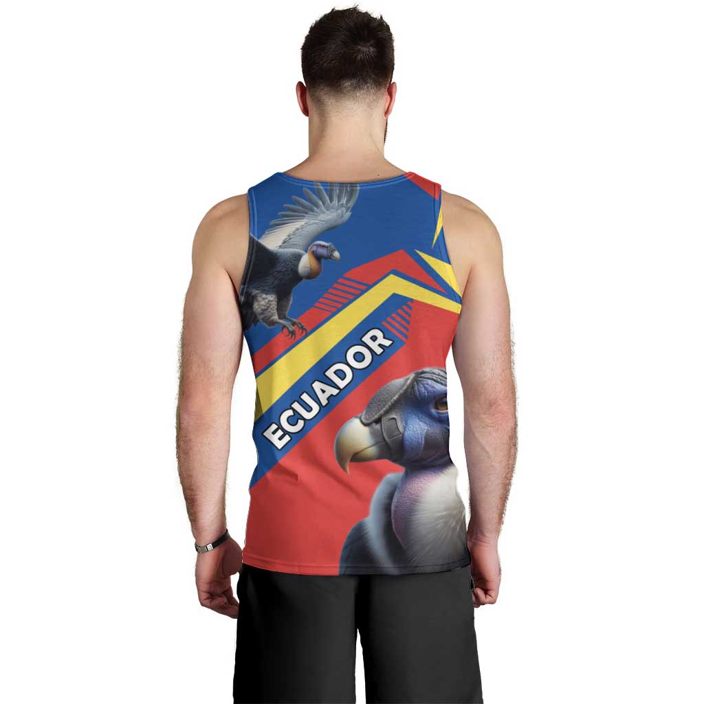 Ecuador Men Tank Top with Andean Condor and Chevron Stripe Design - Wonder Print Shop