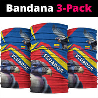 Ecuador Neck Gaiter with Andean Condor and Chevron Stripe Design TS04