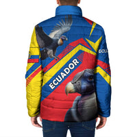 Ecuador Padded Jacket with Andean Condor and Chevron Stripe Design - Wonder Print Shop