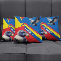 Ecuador Pillow Cover with Andean Condor and Chevron Stripe Design - Wonder Print Shop