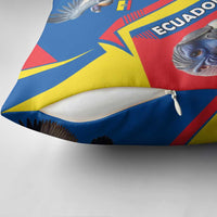 Ecuador Pillow Cover with Andean Condor and Chevron Stripe Design - Wonder Print Shop