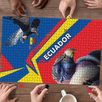 Ecuador Puzzle with Andean Condor and Chevron Stripe Design - Wonder Print Shop