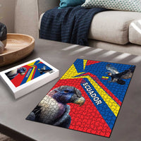 Ecuador Puzzle with Andean Condor and Chevron Stripe Design - Wonder Print Shop