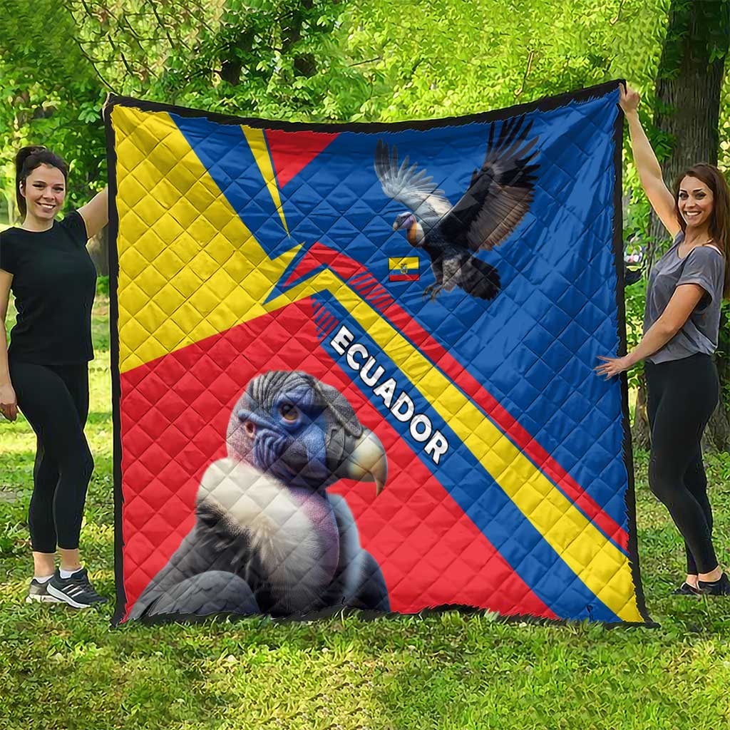 Ecuador Quilt with Andean Condor and Chevron Stripe Design - Wonder Print Shop