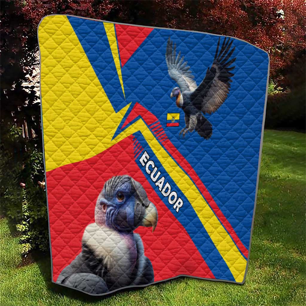 Ecuador Quilt with Andean Condor and Chevron Stripe Design - Wonder Print Shop