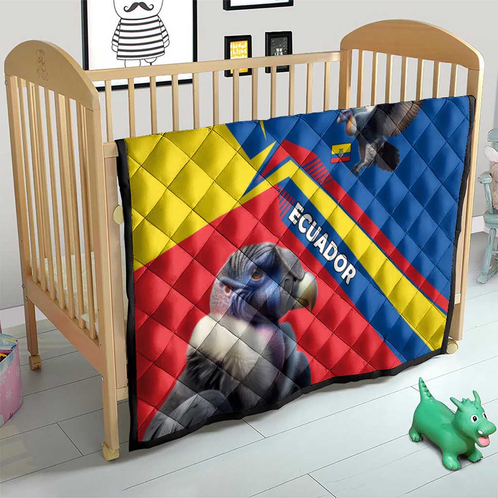 Ecuador Quilt with Andean Condor and Chevron Stripe Design - Wonder Print Shop