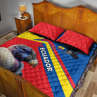 Ecuador Quilt Bed Set with Andean Condor and Chevron Stripe Design - Wonder Print Shop