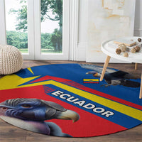 Ecuador Round Carpet with Andean Condor and Chevron Stripe Design - Wonder Print Shop