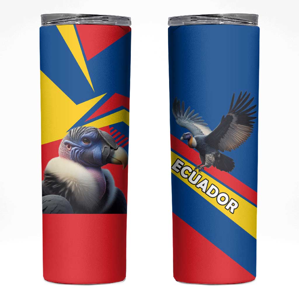 Ecuador Skinny Tumbler with Andean Condor and Chevron Stripe Design - Wonder Print Shop