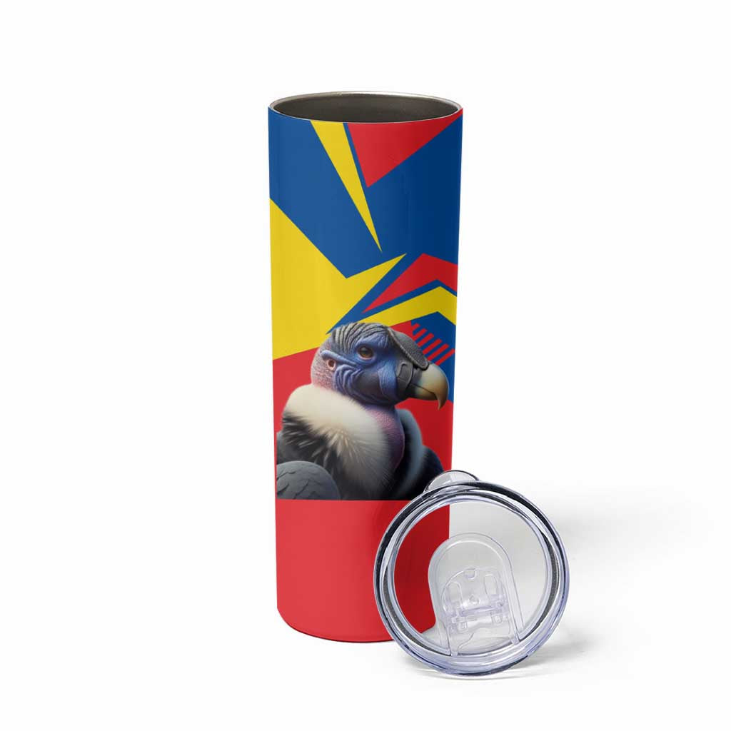 Ecuador Skinny Tumbler with Andean Condor and Chevron Stripe Design - Wonder Print Shop