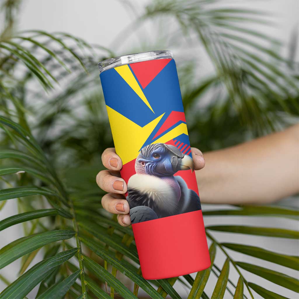 Ecuador Skinny Tumbler with Andean Condor and Chevron Stripe Design - Wonder Print Shop