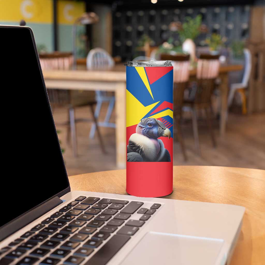 Ecuador Skinny Tumbler with Andean Condor and Chevron Stripe Design - Wonder Print Shop