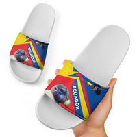 Ecuador Slide Sandals with Andean Condor and Chevron Stripe Design - Wonder Print Shop