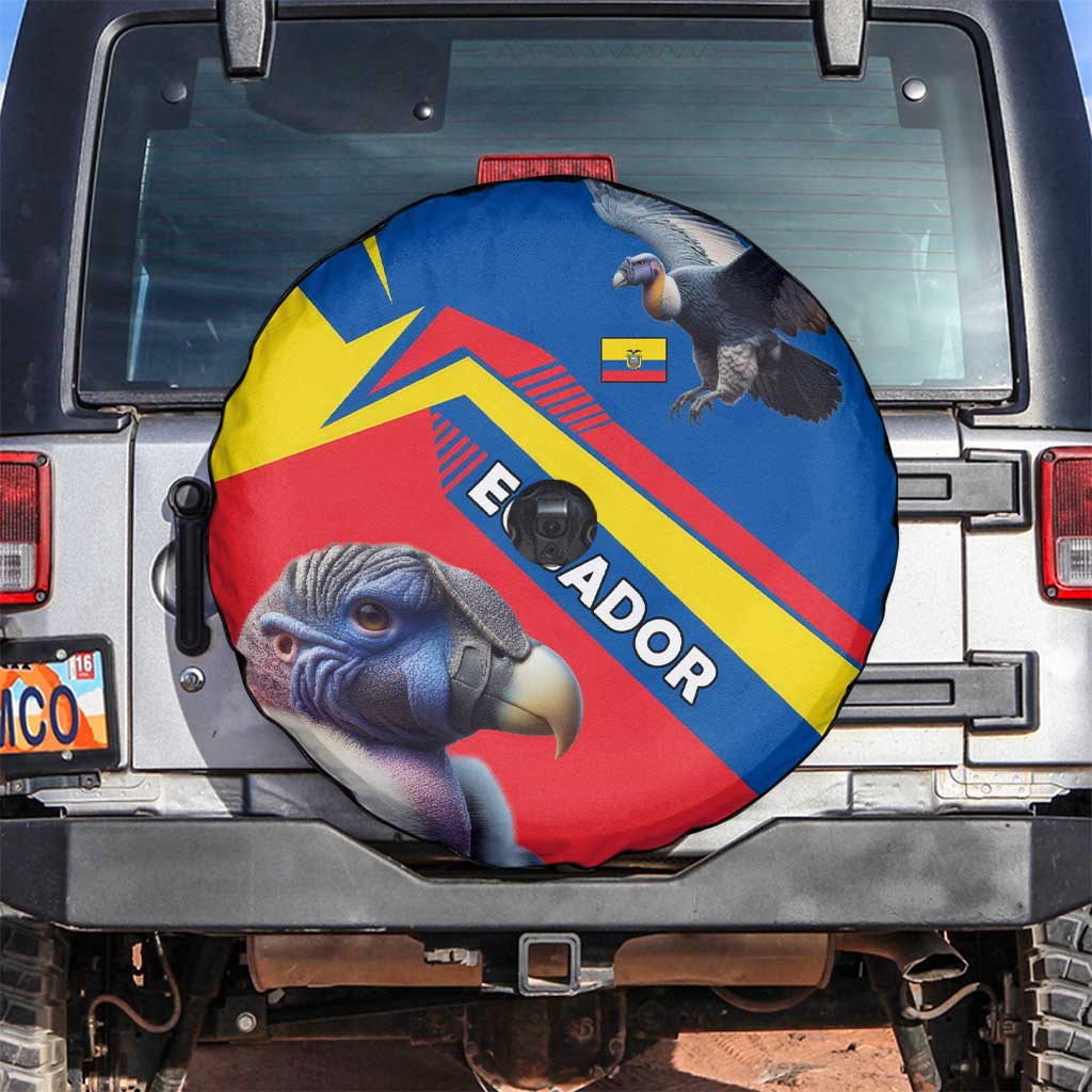 Ecuador Spare Tire Cover with Andean Condor and Chevron Stripe Design - Wonder Print Shop