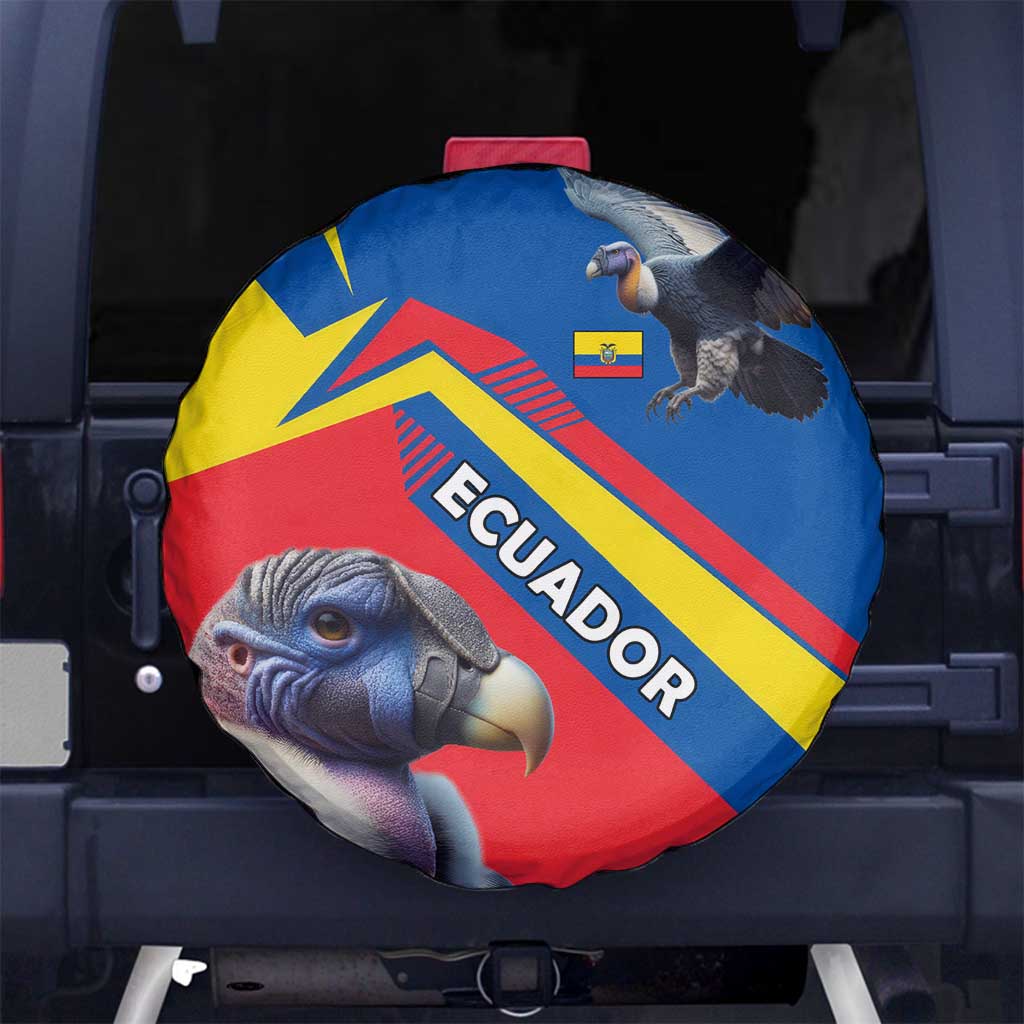 Ecuador Spare Tire Cover with Andean Condor and Chevron Stripe Design - Wonder Print Shop