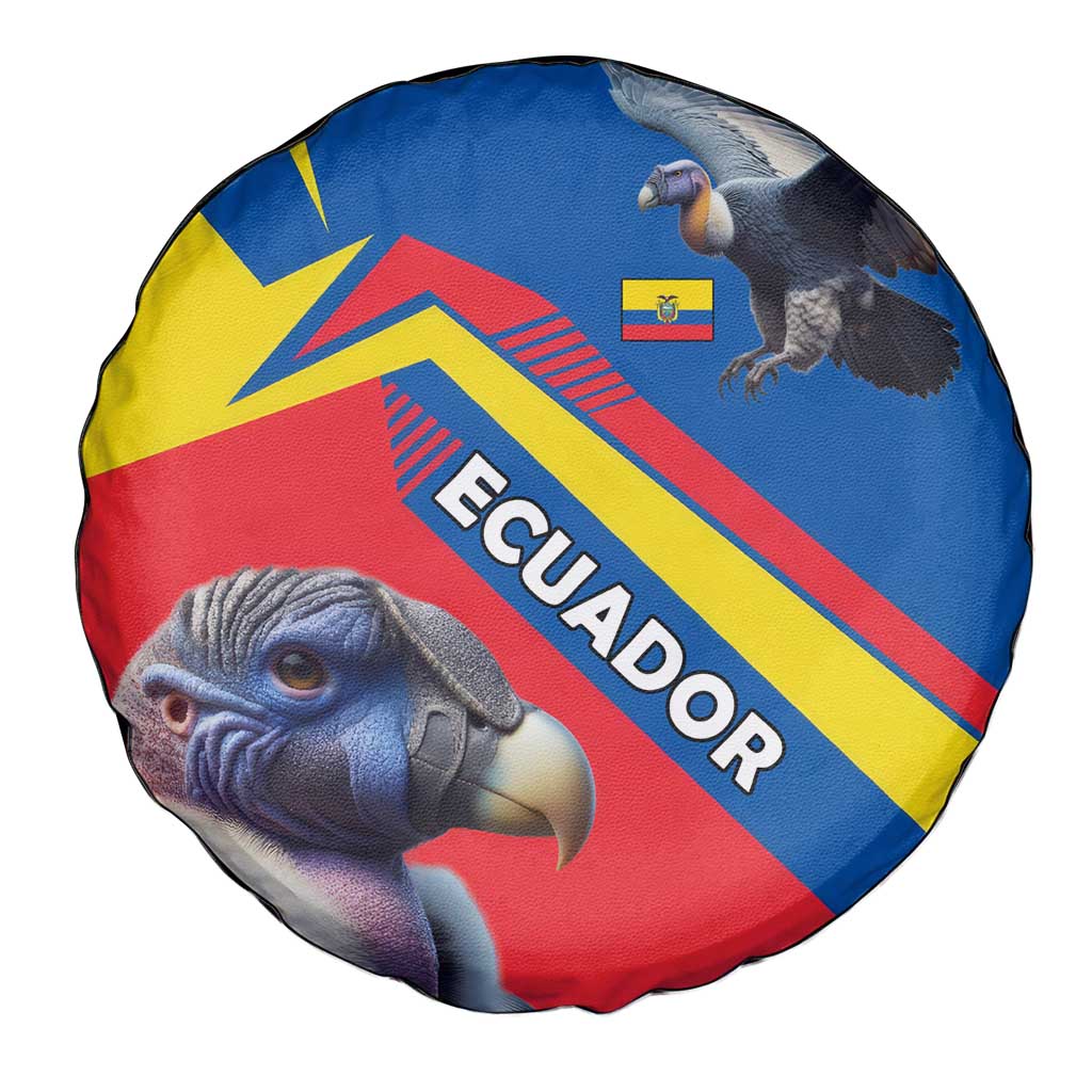 Ecuador Spare Tire Cover with Andean Condor and Chevron Stripe Design - Wonder Print Shop