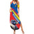 Ecuador Summer Maxi Dress with Andean Condor and Chevron Stripe Design - Wonder Print Shop