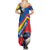 Ecuador Summer Maxi Dress with Andean Condor and Chevron Stripe Design - Wonder Print Shop