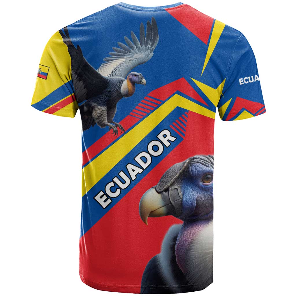 Ecuador T Shirt with Andean Condor and Chevron Stripe Design - Wonder Print Shop