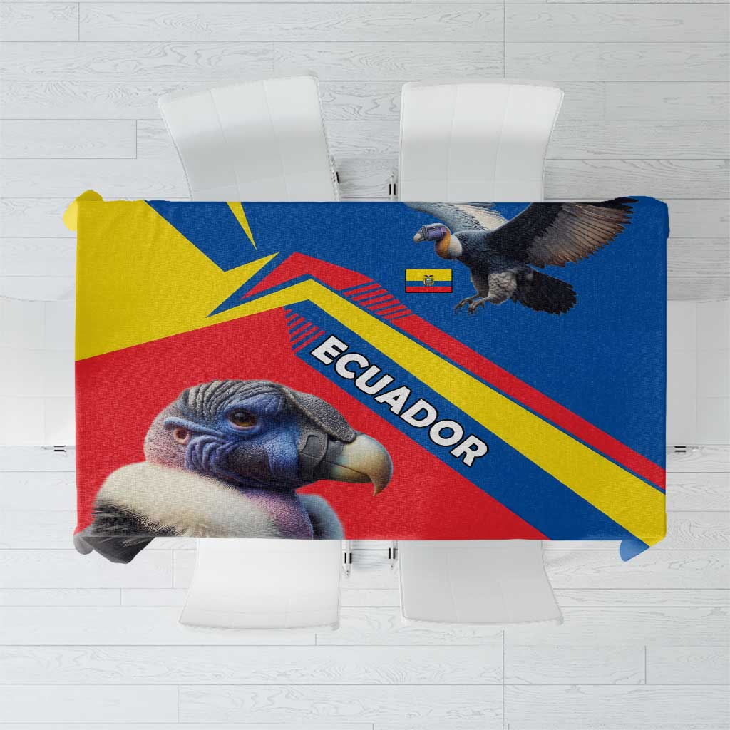 Ecuador Tablecloth with Andean Condor and Chevron Stripe Design - Wonder Print Shop