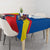 Ecuador Tablecloth with Andean Condor and Chevron Stripe Design - Wonder Print Shop