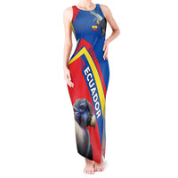 Ecuador Tank Maxi Dress with Andean Condor and Chevron Stripe Design - Wonder Print Shop