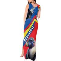 Ecuador Tank Maxi Dress with Andean Condor and Chevron Stripe Design - Wonder Print Shop