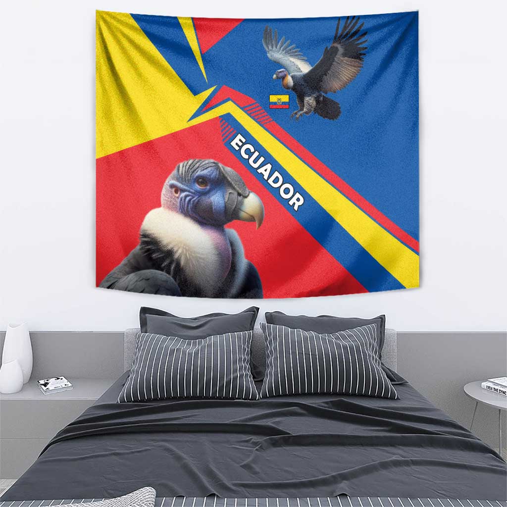 Ecuador Tapestry with Andean Condor and Chevron Stripe Design - Wonder Print Shop