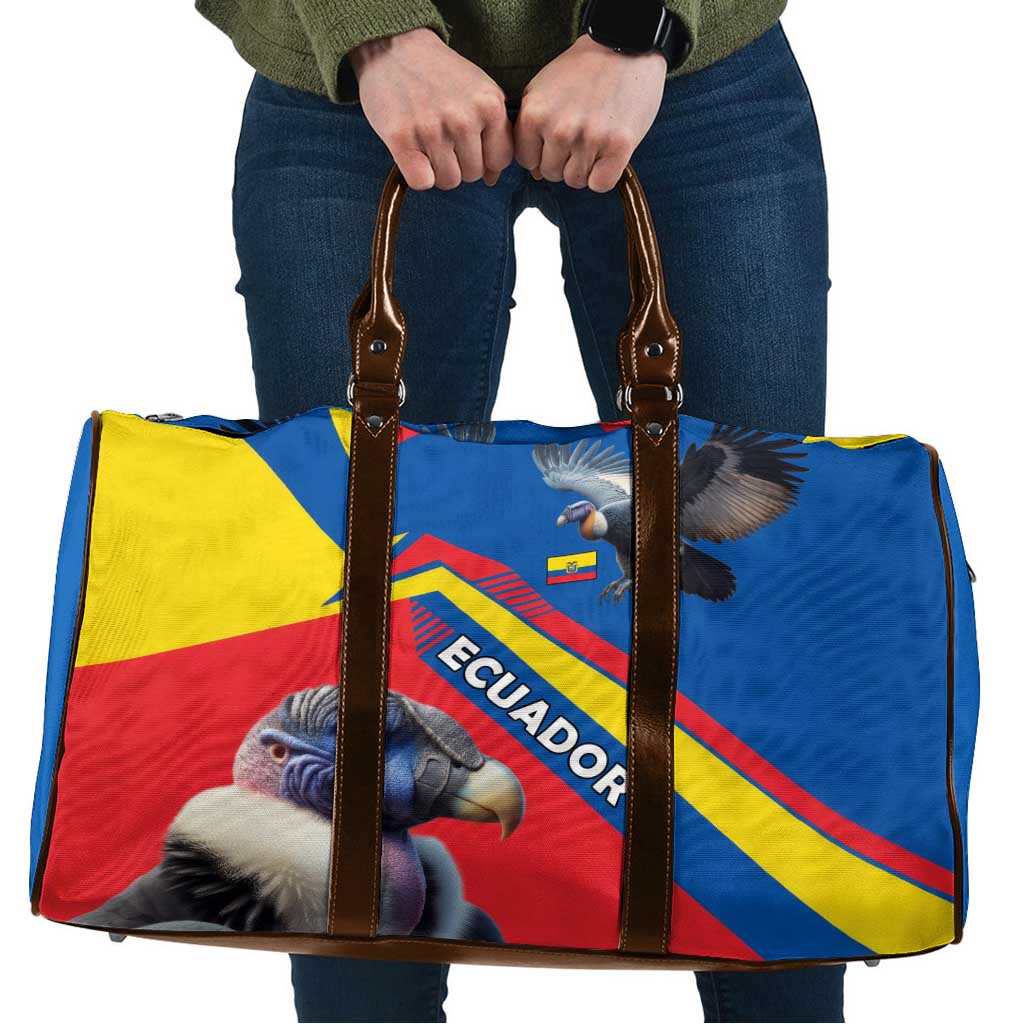 Ecuador Travel Bag with Andean Condor and Chevron Stripe Design - Wonder Print Shop